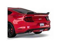 V3R Wicker Bill Rear Spoiler Add-On; Textured Black (15-21 Mustang)