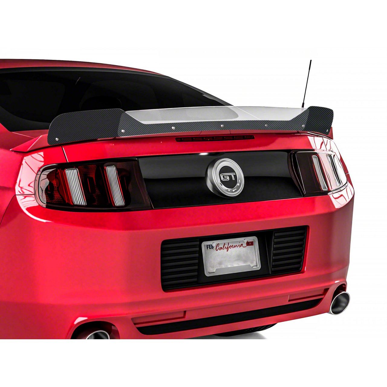 Mustang V3R Wicker Bill Rear Spoiler Add-On; Dry Carbon Fiber (10-14 ...