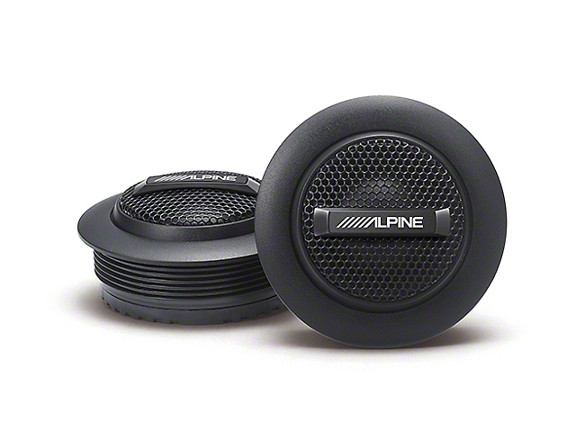 Alpine Type-S 1-Inch Silk Dome Tweeter Set; 80W (Universal; Some Adaptation May Be Required)