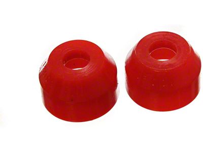 Tie Rod Dust Boot; Round Style; Red (87-95 Jeep Wrangler YJ)