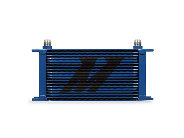 Mishimoto Universal 19-Row Oil Cooler; Blue (Universal; Some Adaptation May Be Required)
