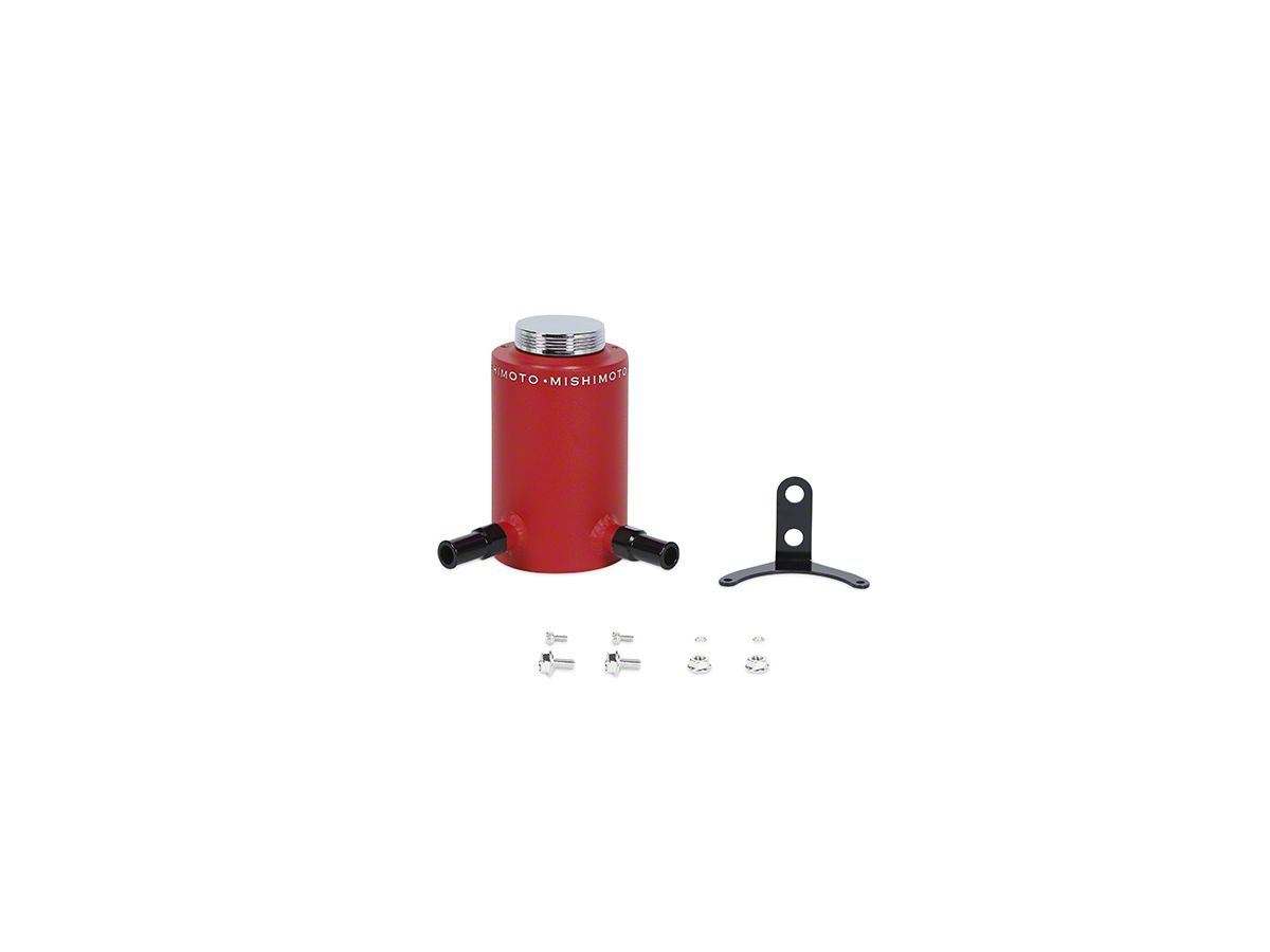 Mishimoto Jeep Wrangler Aluminum Power Steering Reservoir Tank; Wrinkle Red  MMRT-PSAWRD (Universal; Some Adaptation May Be Required) - Free Shipping