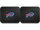 Molded Rear Floor Mats with Buffalo Bills Logo (Universal; Some Adaptation May Be Required)