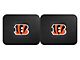 Molded Rear Floor Mats with Cincinnati Bengals Logo (Universal; Some Adaptation May Be Required)