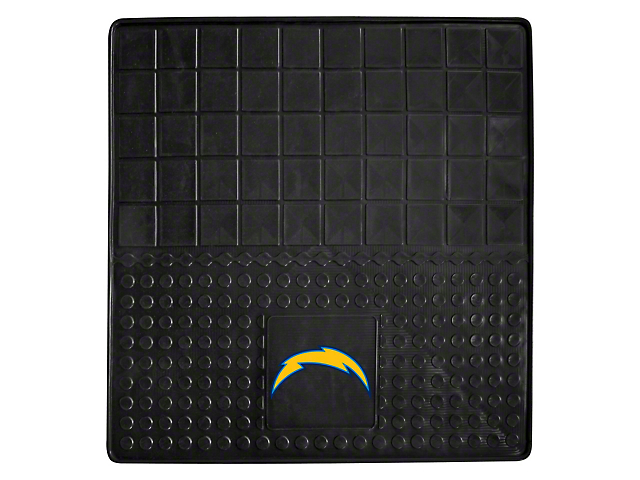 Molded Trunk Mat with Los Angeles Chargers Logo (Universal; Some Adaptation May Be Required)