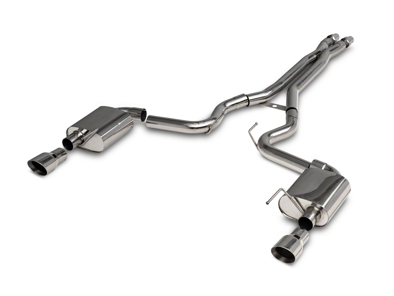 C&L Mustang CatBack Exhaust with Polished Tips 412120 (1517 Mustang
