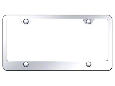 4-Hole Wide Bottom License Plate Frame (Universal; Some Adaptation May Be Required)