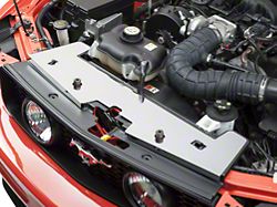 Modern Billet Stainless Steel Radiator Cover; Polished (05-09 Mustang GT, V6)