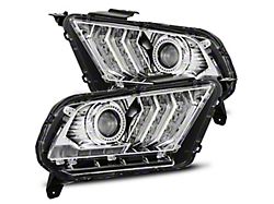 LUXX-Series LED Projector Headlights; Chrome Housing; Clear Lens (10-12 Mustang w/ Factory Halogen Headlights)