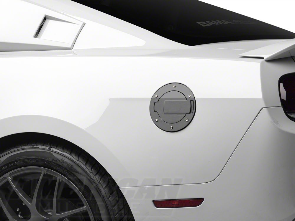 MMD Billet Aluminum Fuel Door; Black (1014 Mustang) MMD