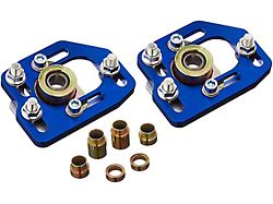 Adjustable Camber Caster Plates; Blue (90-93 Mustang)