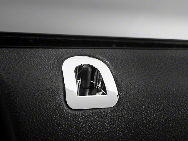 SpeedForm Modern Billet Door Lock Bezel; Chrome (05-14 Mustang)