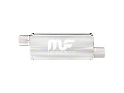Magnaflow 6-Inch Round Offset/Offset Straight-Through Performance Muffler; 2.50-Inch Inlet/2.50-Inch Outlet (Universal; Some Adaptation May Be Required)