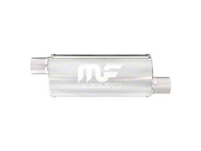Magnaflow 6-Inch Round Offset/Offset Straight-Through Performance Muffler; 2.50-Inch Inlet/2.50-Inch Outlet (Universal; Some Adaptation May Be Required)