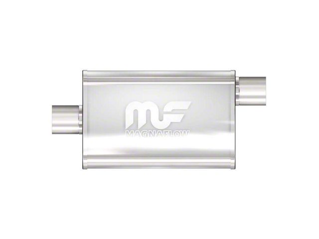 Magnaflow 4x9-Inch Oval Center/Offset Straight-Through Performance Muffler; 2.50-Inch Inlet/2.50-Inch Outlet (Universal; Some Adaptation May Be Required)