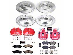 PowerStop Z23 Evolution Brake Rotor, Pad and Caliper Kit; Front and Rear (94-98 Mustang Cobra)