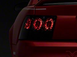 Raxiom Axial Series Altezza Style Tail Lights; Black Housing; Lightly Smoked Lens (99-04 Mustang, Excluding 99-01 Cobra)