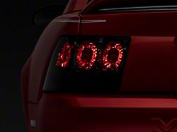 Axial Altezza Style Tail Lights; Black Housing; Smoked Lens (99-04 Mustang, Excluding 99-01 Cobra)