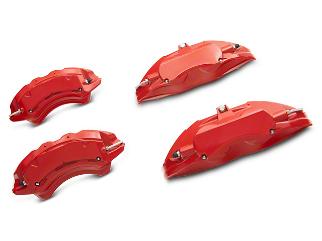 SR Performance Red Caliper Covers; Front and Rear (15-22 Mustang Standard GT, EcoBoost w/ Performance Pack)