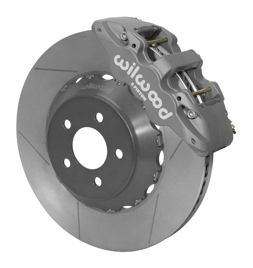 Wilwood Mustang AERO6 Road Race Front Big Brake Kit; Anodized Gray