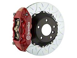 Brembo GT Series 4-Piston Rear Big Brake Kit with 15-Inch 2-Piece Type 3 Slotted Rotors; Red Calipers (15-21 Mustang GT, EcoBoost, V6)