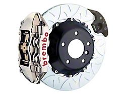 Brembo GT Series 4-Piston Rear Big Brake Kit with 15-Inch 2-Piece Type 3 Slotted Rotors; Nickel Plated Calipers (15-21 Mustang GT, EcoBoost, V6)
