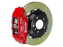 Brembo GT Series 4-Piston Front Big Brake Kit with 13.10-Inch 2-Piece Type 1 Slotted Rotors; Red Calipers (94-04 Mustang)
