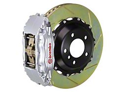 Brembo GT Series 4-Piston Front Big Brake Kit with 13.10-Inch 2-Piece Type 1 Slotted Rotors; Silver Calipers (94-04 Mustang)