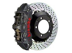 Brembo GT-S Series 6-Piston Front Big Brake Kit with 14-Inch 2-Piece Cross Drilled Rotors; Black Hard Anodized Calipers (94-04 Mustang)