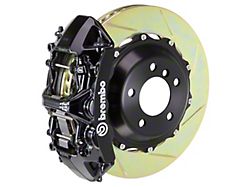 Brembo GT Series 6-Piston Front Big Brake Kit with 14-Inch 2-Piece Type 1 Slotted Rotors; Black Calipers (94-04 Mustang)