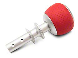 SR Performance Automatic Shifter Handle; Red Leather (15-22 Mustang, Excluding GT500)