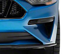 Front Turn Signal Covers; Smoked (18-21 Mustang GT, EcoBoost)
