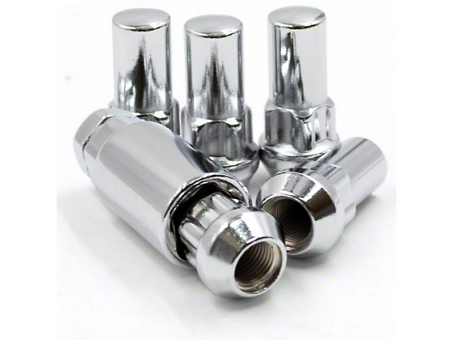 Locks with Key for Chrome Acorn Lug Nuts; 14mm x 1.5 (07-21 Tundra)