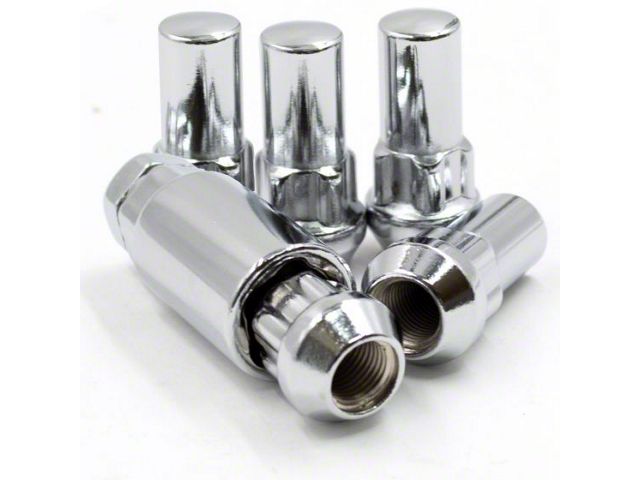 Locks with Key for Chrome Acorn Lug Nuts; 14mm x 1.5 (18-24 Jeep Wrangler JL)
