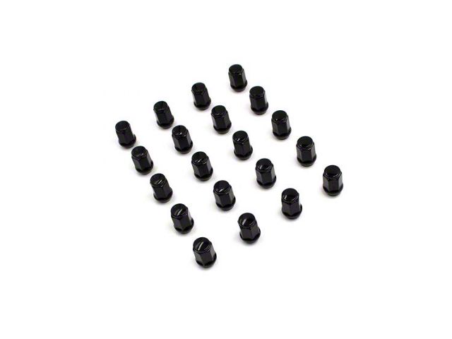Black Acorn Lug Nut Kit; 3/4-Inch; Set of 20 (20-24 Jeep Gladiator JT)