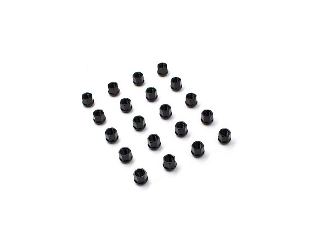 OE Bulge Black Acorn Lug Nut Kit; 3/4-Inch; Set of 20 (06-23 Charger)