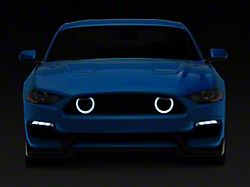 MP Concepts Mach 1 Style Front Bumper with LED Turn Signals; Unpainted (18-22 Mustang GT, EcoBoost)