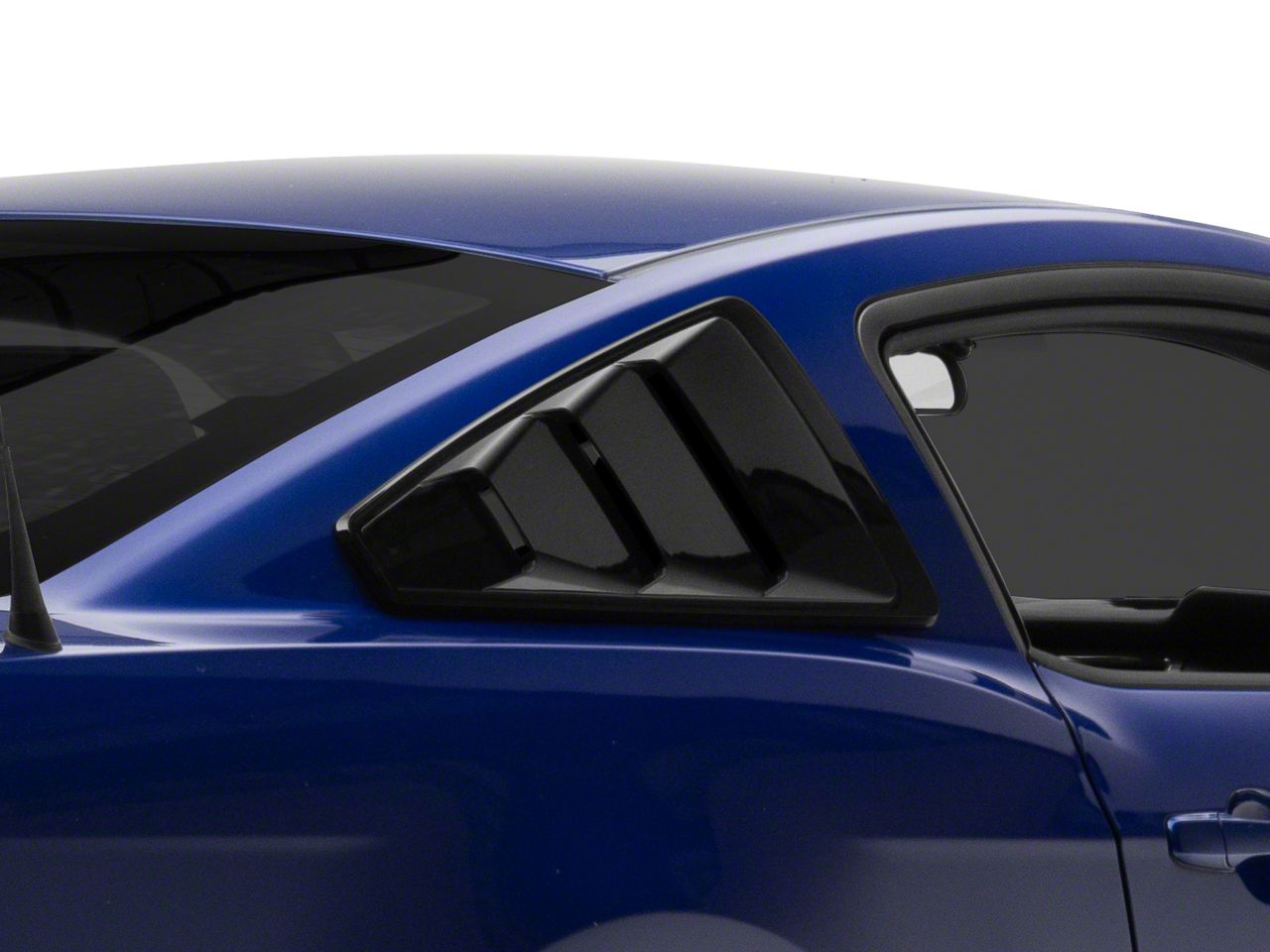 SpeedForm Mustang Quarter Window Louvers; Gloss Black 415409 (05-14 ...