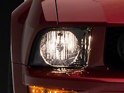 OE Style Headlights; Chrome Housing; Smoked Lens (05-09 w/ Factory Halogen Headlights, Excluding GT500)
