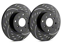 SP Performance Diamond Slot Rotors with Black Zinc Plating; Rear Pair (05-14 Mustang, Excluding 13-14 GT500)