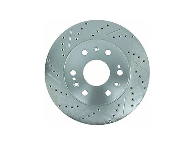 StopTech Select Sport Drilled and Slotted Rotor; Front Driver Side (79-81 2.3L, 2.8L, 3.3L Mustang)