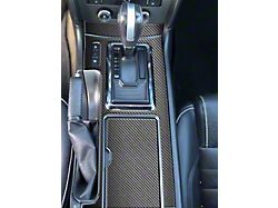 Center Console Shifter Accent Trim; Domed Carbon Fiber (10-14 Mustang w/ Automatic Transmission)
