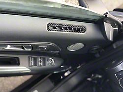 Door A/C Vent Accent Trim; Domed Carbon Fiber (15-22 Mustang)