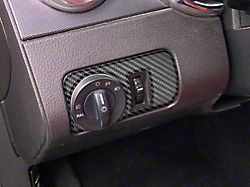 Headlight Switch Accent Trim; Domed Carbon Fiber (05-09 Mustang)