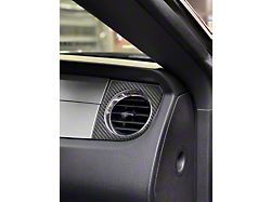 Passenger Side Air Vent Accent Trim; Domed Carbon Fiber (10-14 Mustang)