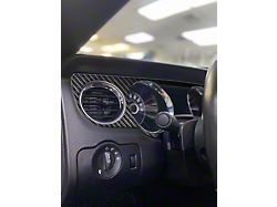 Speedo Accent Trim; Domed Carbon Fiber (10-14 Mustang)