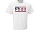 Men's White American Flag Ford T-Shirt