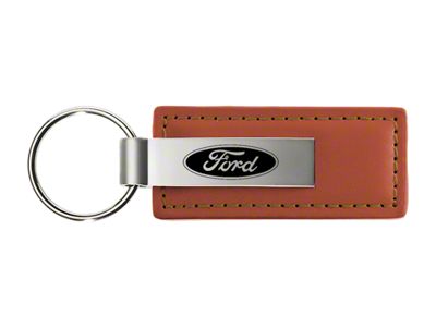 Ford Leather Key Fob; Brown