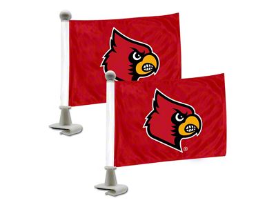 Ambassador Flags with University of Louisville Logo; Red (Universal; Some Adaptation May Be Required)