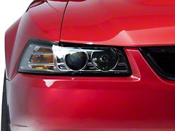 Axial Projector Headlights; Chrome Housing; Clear Lens (99-04 Mustang)